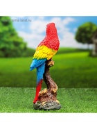 Садовая фигура из полистоуна «Красный ара на коряге», 9.5×7×24 см 5155107