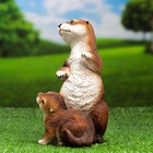 Садовая фигура из полистоуна «Выдра с малышом», 20×12×17 см - Фото 6