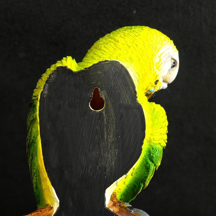 Подвесной декор "Попугай волнистый на ветке" 7х12х29 см - фото 1911460456