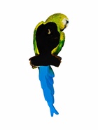 Подвесной декор из полистоуна «Попугай волнистый на ветке», 7×12×29 см - фото 64531228