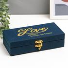 Шкатулка дерево кожзам "Любовь всегда возвращает нас домой" 5х10х20 см - Фото 1