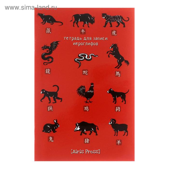 Тетрадь для записи иероглифов А6 «Китайский зодиак», 32 листа, обложка мелованный картон, глянцевая ламинация - Фото 1