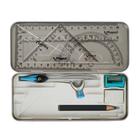 Математический набор из 8 предметов, Maped Study Stop, циркуль с универсальным держателем, металлическая коробка, европодвес - Фото 5