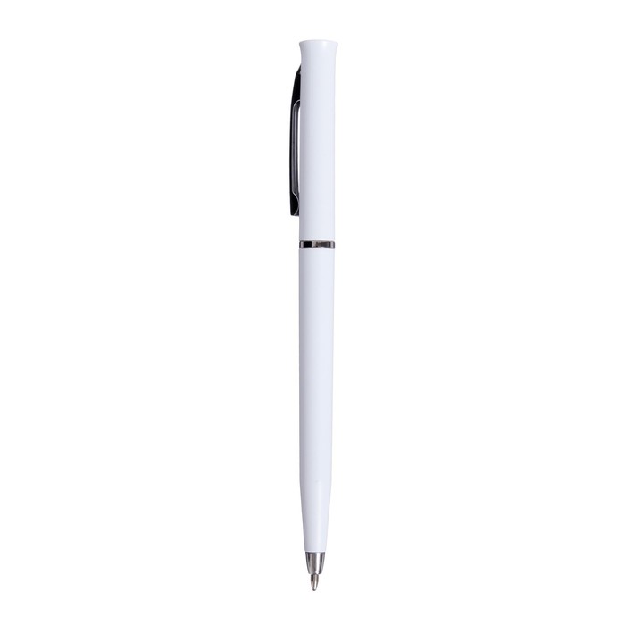 Ручка шариковая поворотная, 0.5 мм, под логотип, стержень синий, белый корпус