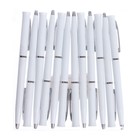 Ручка под логотип Calligrata, шариковая, поворотная, синий стержень, узел 0.7 мм, корпус белый матовый с серебристым - Фото 4