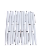 Ручка под логотип Calligrata, шариковая, поворотная, синий стержень, узел 0.7 мм, корпус белый матовый с серебристым - Фото 8