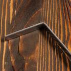 Кочерга узбекская с деревянной ручкой, матовая 40/1 см, полная длина 62 см, сталь 3 мм - Фото 2