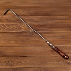 Кочерга узбекская с деревянной ручкой, с узором, 60/1 см, полная длина 82 см, сталь 3 мм - Фото 4