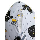 Подушка для беременных u-образная, размер 340 × 35 см, принт котики жёлтый - Фото 4
