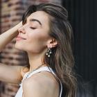 Серьги с жемчугом «Гранж» ветвь, цвет белый в серебре - фото 25672471