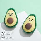 Серьги пластик «Авокадо» с улыбкой, цветные - фото 6299093