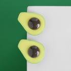 Серьги пластик «Авокадо», цвет коричнево-салатовый - Фото 2