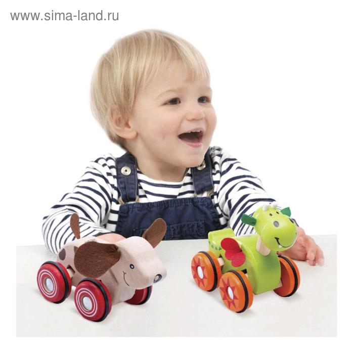 Деревянная игрушка на колесах «Щенок» - Фото 1