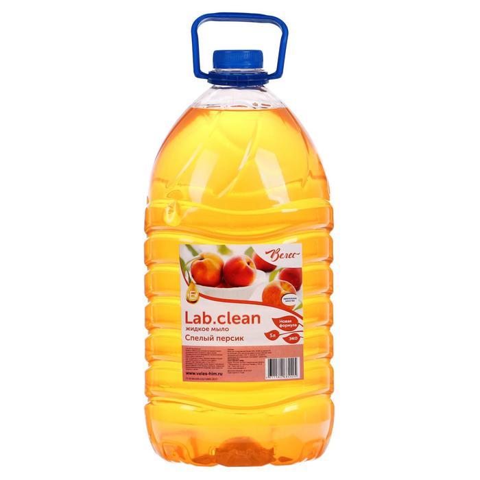 Жидкое мыло светло-оранжевое "Спелый персик", ПЭТ 5л - Фото 1