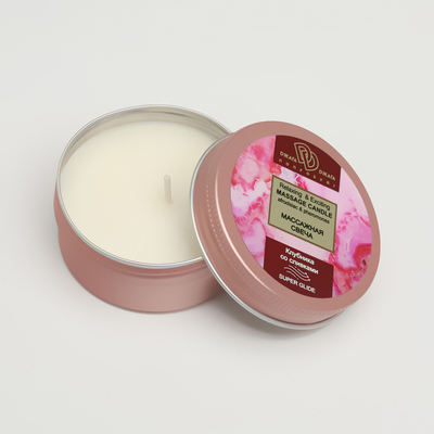 Массажная свеча "Relaxing & Exciting Massage Candle. Клубника", низкотемпературная, 30 мл