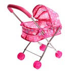 Коляска для кукол, металлический каркас, цвета МИКС - Фото 6