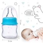 Бутылочка для кормления Крошка Я «Медвежонок», классическое горло, стекло, 60 мл., от 0 мес., голубой - Фото 2