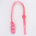 Держатель для соски - пустышки, силиконовый, цвет розовый - Фото 2