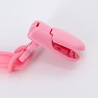 Держатель для соски - пустышки, силиконовый, цвет розовый - Фото 3