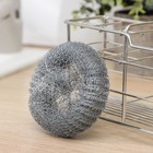 Губка для посуды металлическая Raccoon, плетёная, оцинкованная, 30 г - Фото 1