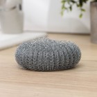 Губка для посуды металлическая Raccoon, плетёная, оцинкованная, 30 г - Фото 3