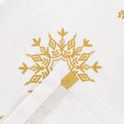 Скатерть новогодняя Этель «Золотые снежинки» 149х250см, 100%хл, 190 г/м2 - Фото 2