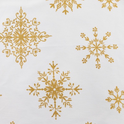 Фартук новогодний "Этель" Золотые снежинки 60х65 см, 100%хл, 190г/м2