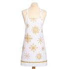 Фартук новогодний "Этель" Золотые снежинки 60х65 см, 100%хл, 190г/м2 5035880