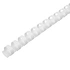 Пружины для переплета пластиковые, d=8мм, 100 штук, сшивают 30-51 лист, белые, Гелеос - Фото 3