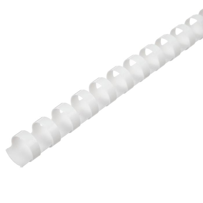 Пружины для переплета пластиковые, d=8мм, 100 штук, сшивают 30-51 лист, белые, Гелеос - фото 1898319817
