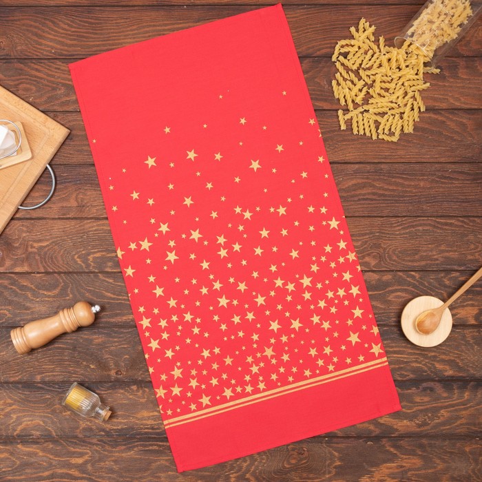 Полотенце «Этель» Gold stars 40×70 см, 100%хл, 190 г/м² - Фото 1