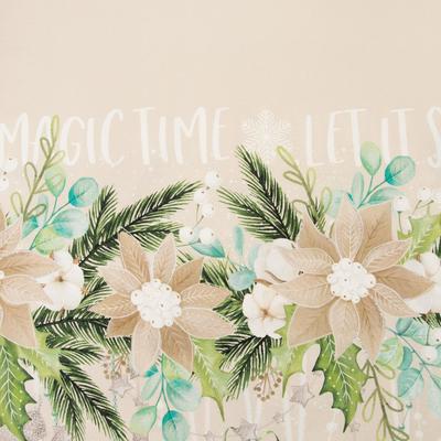 Скатерть новогодняя "Этель" Beautiful Сhristmas 149х220см с ГМВО, 100%хл, 190г/м2