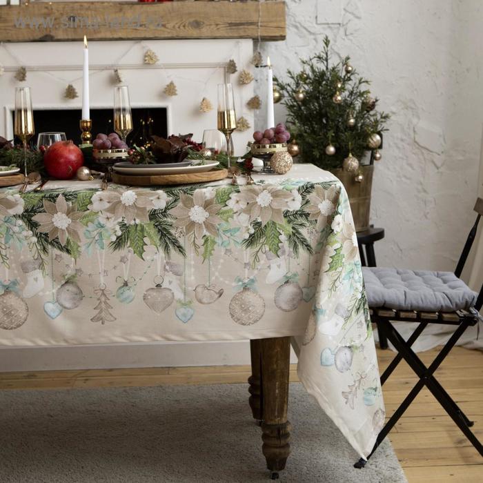 

Скатерть "Этель" Beautiful Сhristmas 149х250см c ГМВО, 100%хл, 190 г/м2