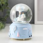 Сувенир полистоун водяной шар свет, музыка "Единорожек-качалка" МИКС 12х8х8 см - фото 23224542