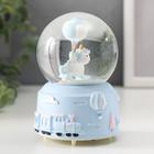 Сувенир полистоун водяной шар свет, музыка "Единорожек-качалка" МИКС 12х8х8 см - фото 23224543