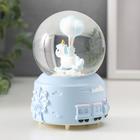 Сувенир полистоун водяной шар свет, музыка "Единорожек-качалка" МИКС 12х8х8 см - фото 23224544