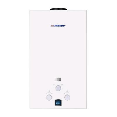 Водонагреватель Edisson E 20 D, проточный, газовый, 20 кВт, 10 л/мин, дисплей, белый