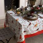 Скатерть «Этель» Winter birds, 149×220 см с ГМВО, 100% хлопок, 190 г/м²  (артикул 5035907)  большой выбор товаров оптом и в розницу по низким ценам с доставкой