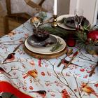 Скатерть «Этель» Winter birds, 149×220 см с ГМВО, 100% хлопок, 190 г/м²  (артикул 5035907)  большой выбор товаров оптом и в розницу по низким ценам с доставкой