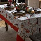 Скатерть «Этель» Winter birds, 149×220 см с ГМВО, 100% хлопок, 190 г/м²  (артикул 5035907)  большой выбор товаров оптом и в розницу по низким ценам с доставкой