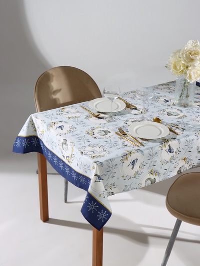 Скатерть новогодняя «Этель» Snow animals 149×110 см с ГМВО, 100%хл, 190 г/м²