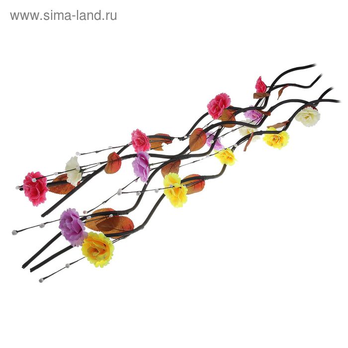 декор тинги 160 см (цена за шт) розы с ягодками пышные - Фото 1