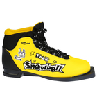 Ботинки лыжные TREK Snowball, NN75, искусственная кожа, искусственная кожа, цвет жёлтый/чёрный, лого чёрный/белый, размер 32 - Фото 1
