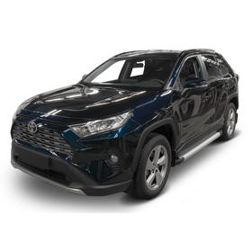 Пороги на автомобиль "Silver" Rival для Toyota RAV4 XA50 2019-н.в., 180 см, 2 шт., алюминий, F180AL.5710.1 5154496