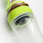 Бутылочка для кормления, силиконовая, с ложкой, от 5 мес., 90 мл, цвет зеленый - Фото 2