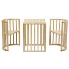 Кроватка трансформер Polini Kids Simple 911, цвет натуральный - Фото 2