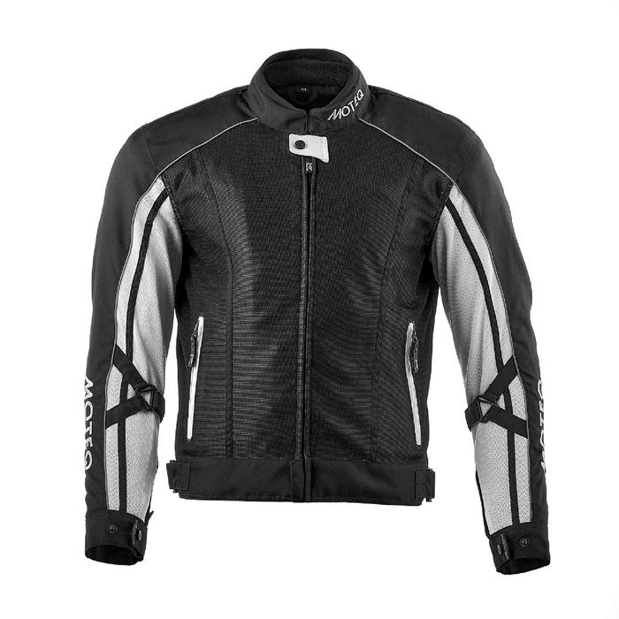 Куртка текстильная мужская REBEL, сетчатая, размер S, чёрная, белая - фото 1908575361