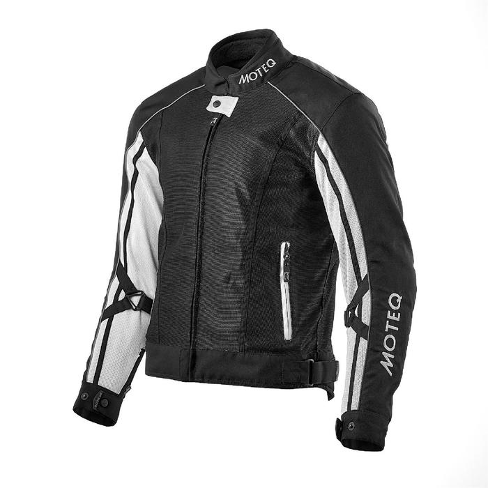 Куртка текстильная мужская REBEL, сетчатая, размер S, чёрная, белая - фото 1908575362