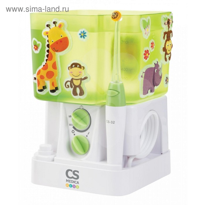 Ирригатор CS Medica KIDS CS-32, стационарный, 850 мл, 2 режима, 7 насадок, от сети, рисунок - Фото 1