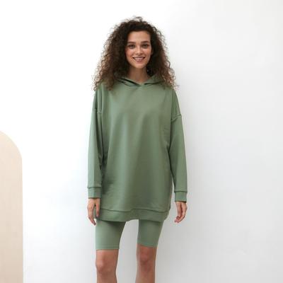 Худи женское MINAKU: Casual Collection цвет оливковый, р-р 46-48